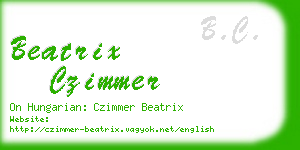 beatrix czimmer business card